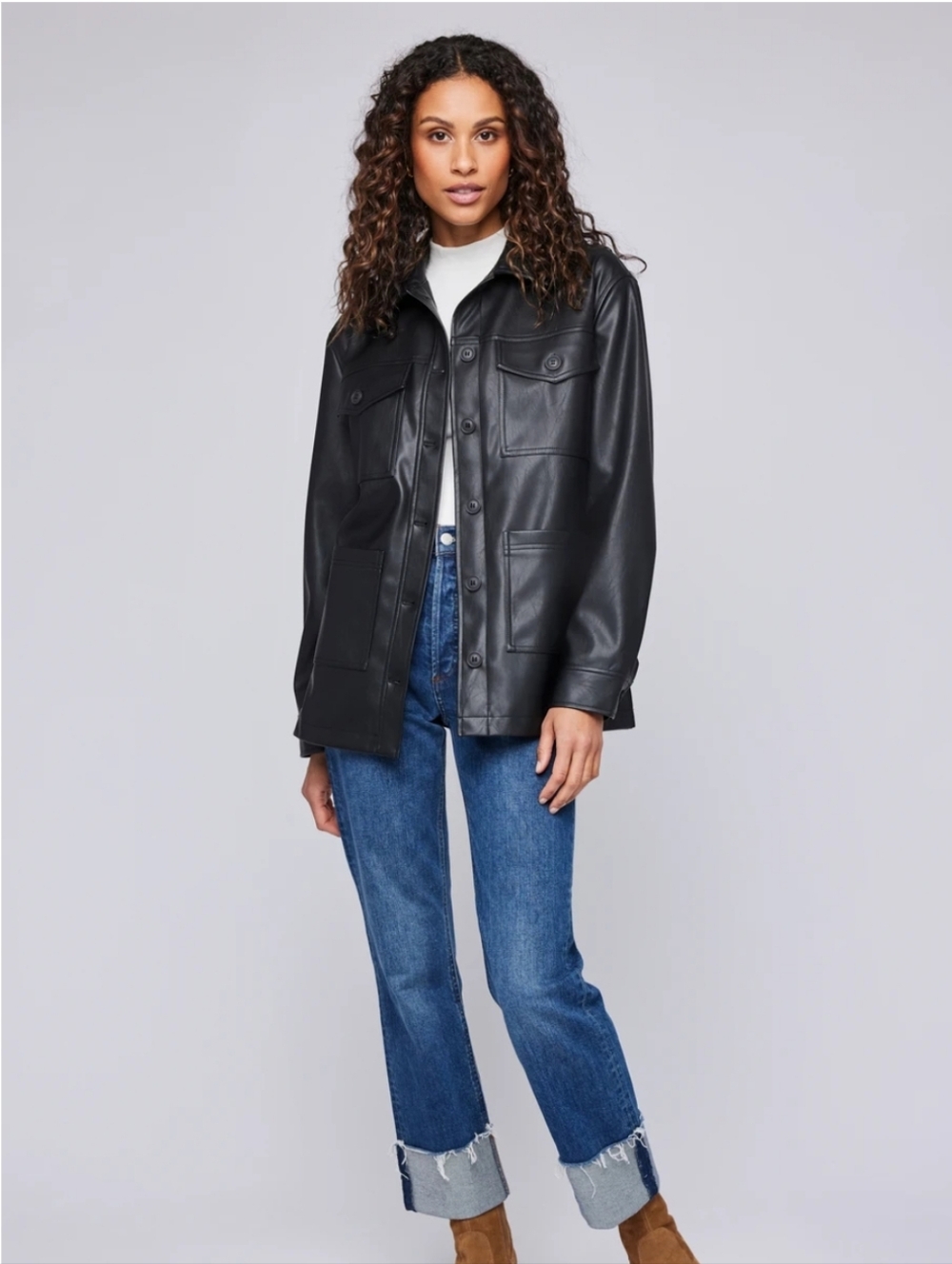 Gentle Fawn Black Faux Leather Jacket